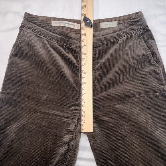 Pilcro and the Letterpress Anthropologie Pants Size 25 Brown Corduroy Wide Leg - Picture 8 of 16